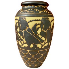 Boch Freres Charles Catteau Animal Stoneware  Vase Art Deco