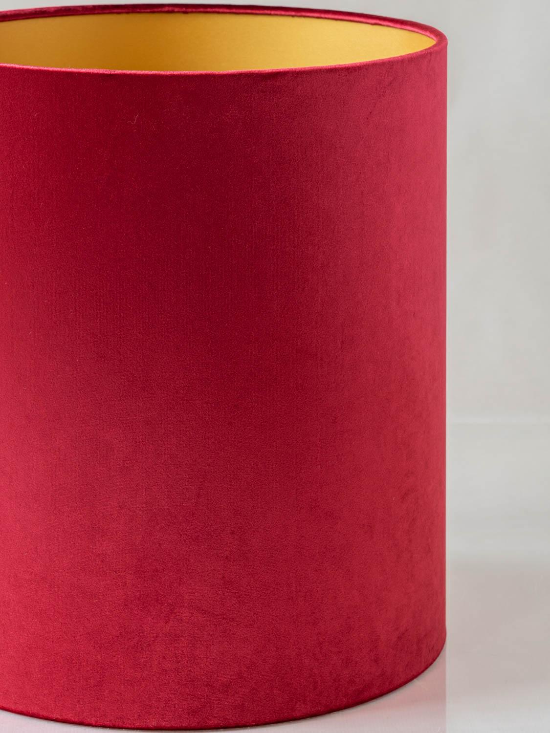 Dutch Boch Frères Delft Blue Table Lamps, 1969-1979, with New Red Velvet Shades, Pair For Sale