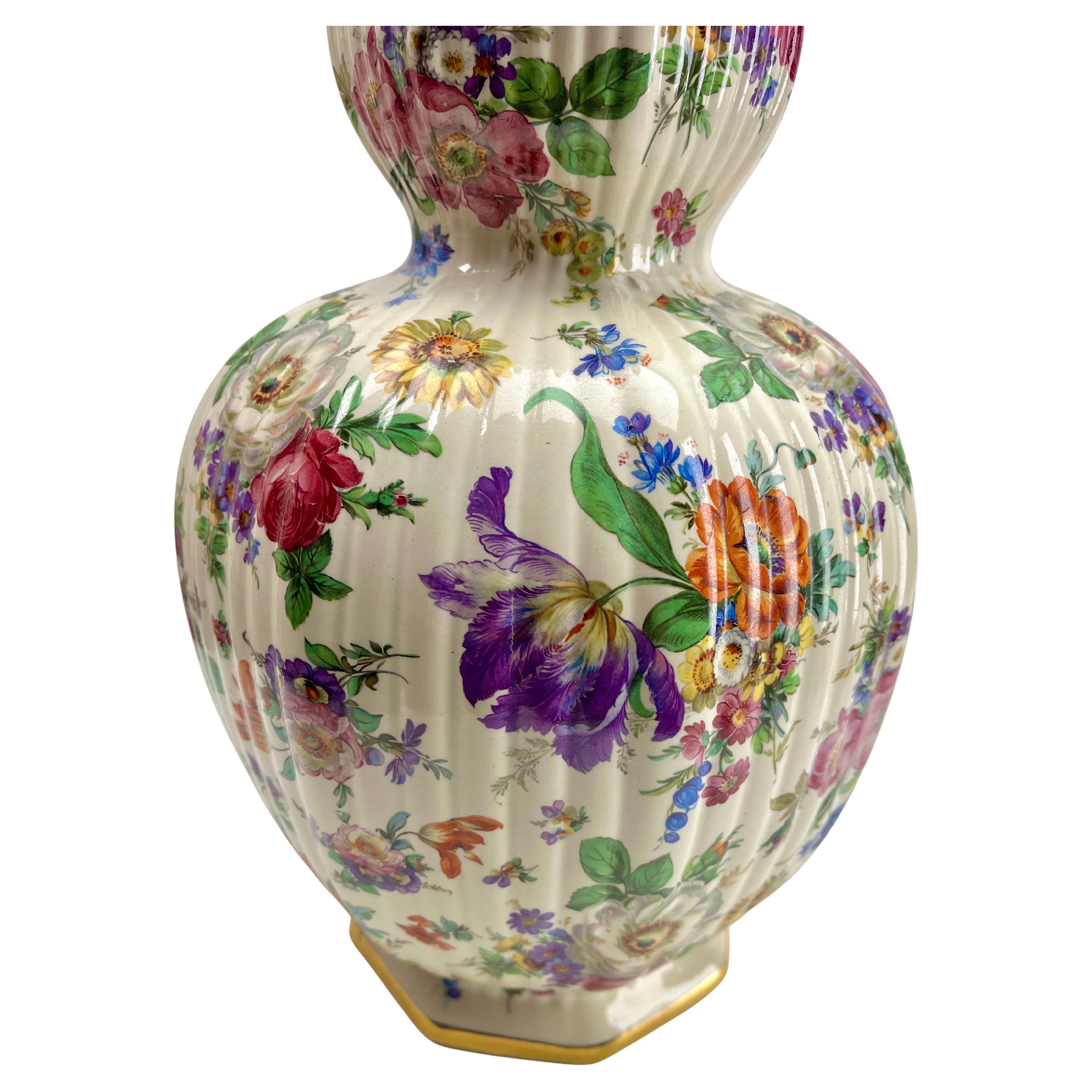 Boch Freres Keralux Stamp and Label set of 3 Large Ceramics Vase, Urn and Plate For Sale 3