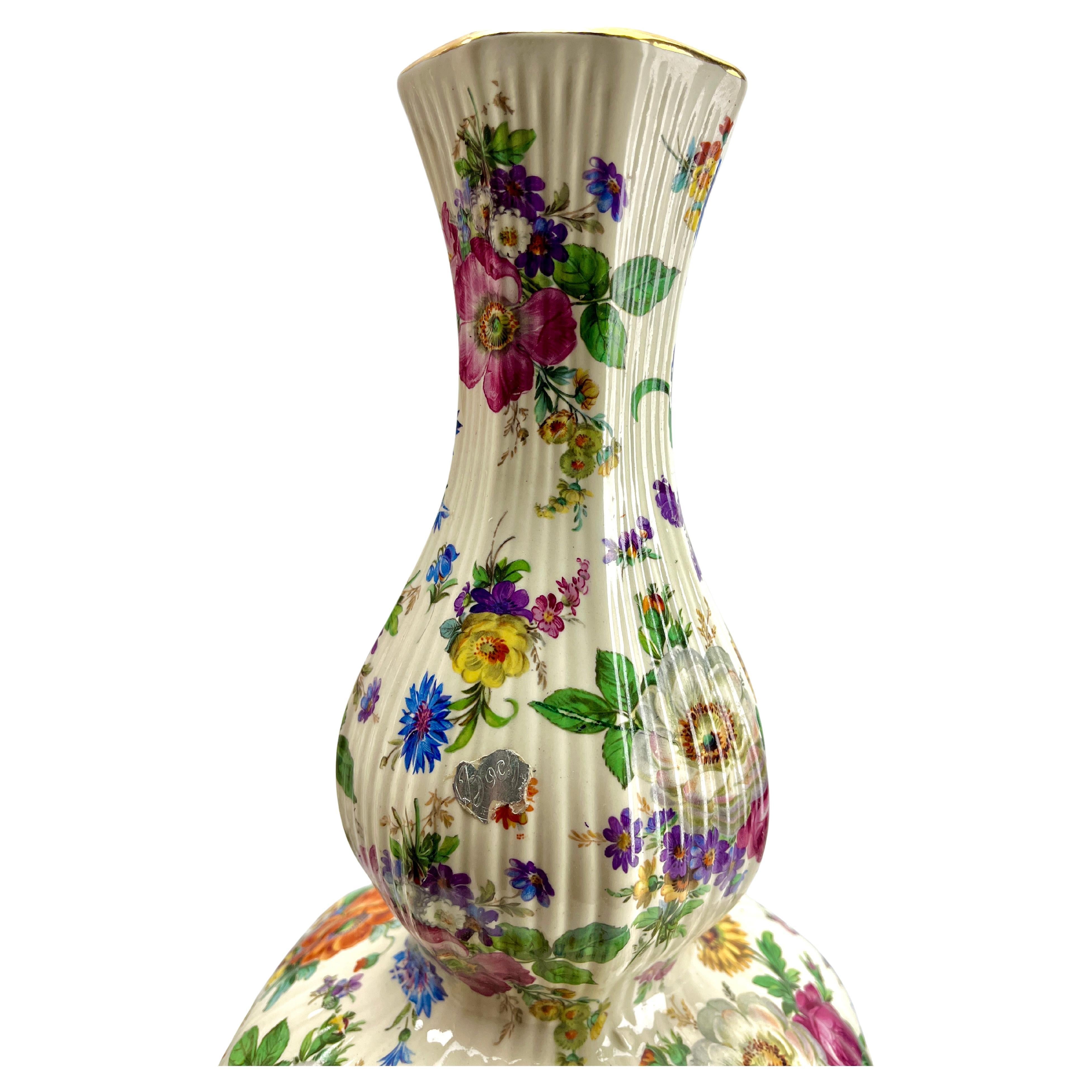 Boch Freres Keralux Stamp and Label set of 3 Large Ceramics Vase, Urn and Plate For Sale 2