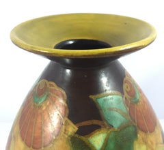 Boch Frères Keramis, Jarrón Art Déco, Bélgica, hacia 1925
