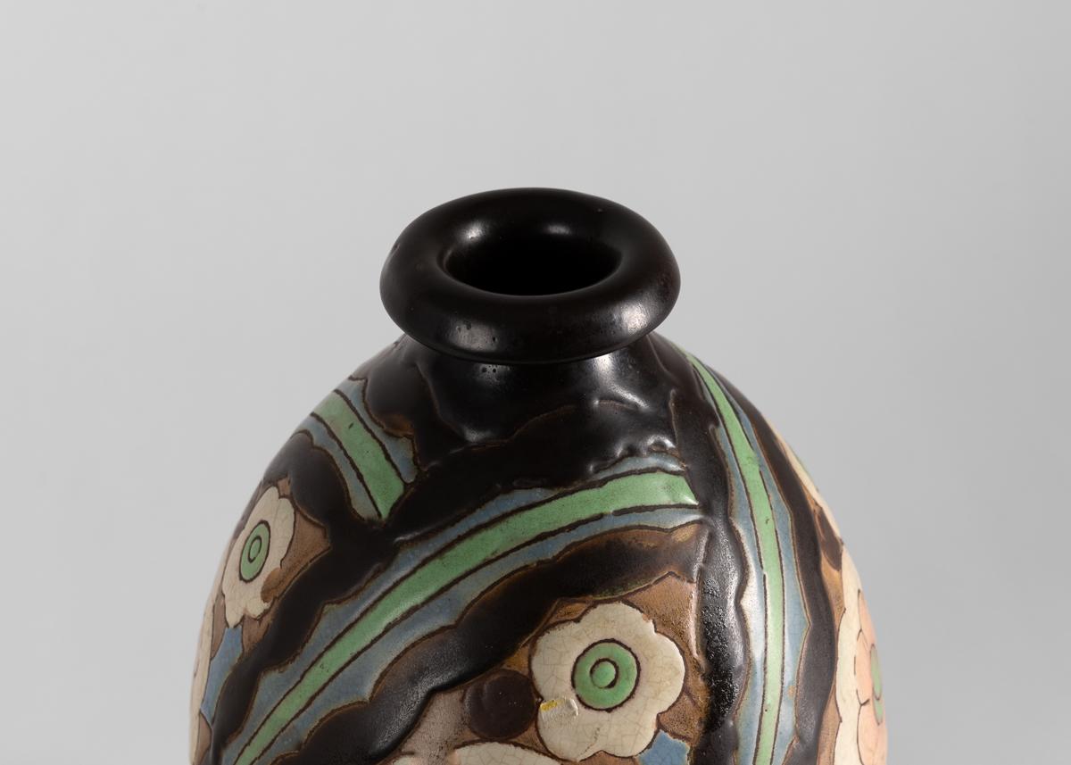 Belga Boch Frères Keramis, Vaso Art Déco, Belgio, 1928 circa in vendita