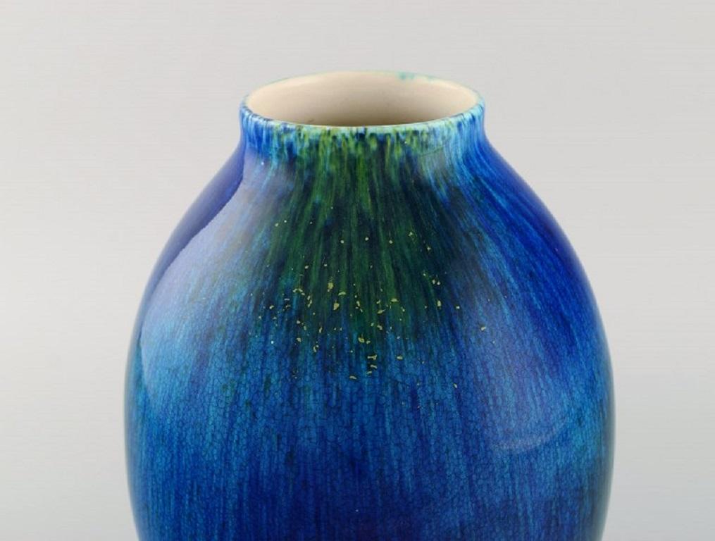 Boch Freres Keramis, Belgium, Art Deco Vase in Glazed Ceramics, 1920s/30s In Excellent Condition In Copenhagen, DK