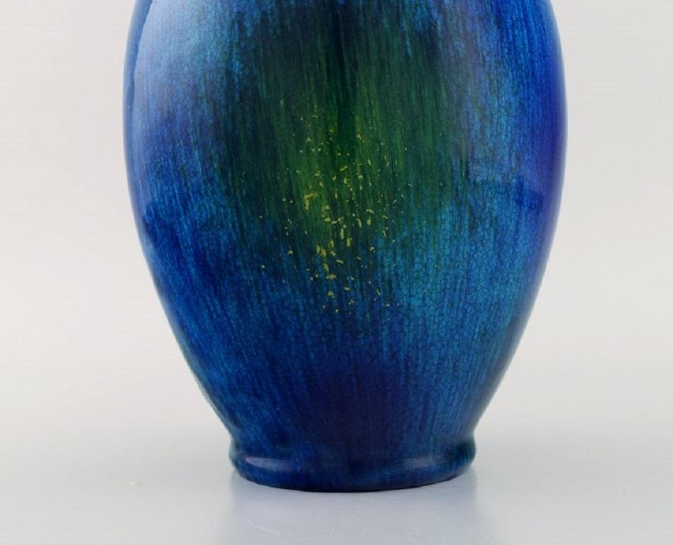 Boch Freres Keramis, Belgium, Art Deco Vase in Glazed Ceramics, 1920s/30s 1