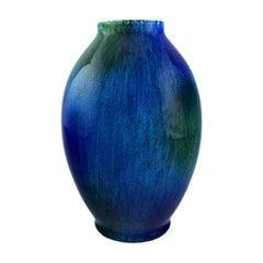 Boch Freres Keramis, Belgium, Art Deco Vase in Glazed Ceramics, 1920s/30s