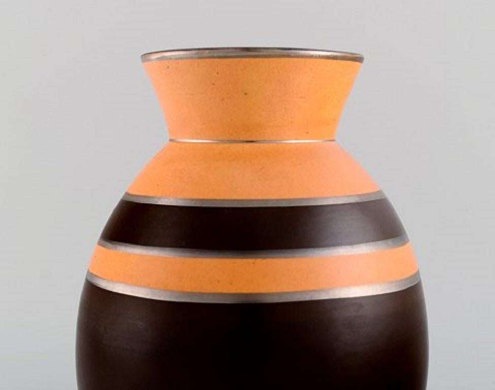 Boch Freres Keramis, Belgium, Rare Art Deco Vase in Glazed Ceramics In Excellent Condition For Sale In Copenhagen, DK