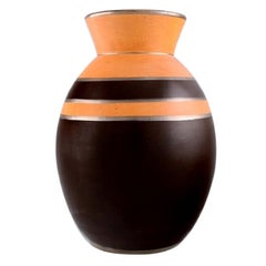 Boch Freres Keramis, Bélgica, Raro jarrón Art Déco de cerámica vidriada