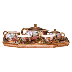 Boch-Frères Keramis limited edition "Mikado" Art Déco Tea set by R. H.Chevallier