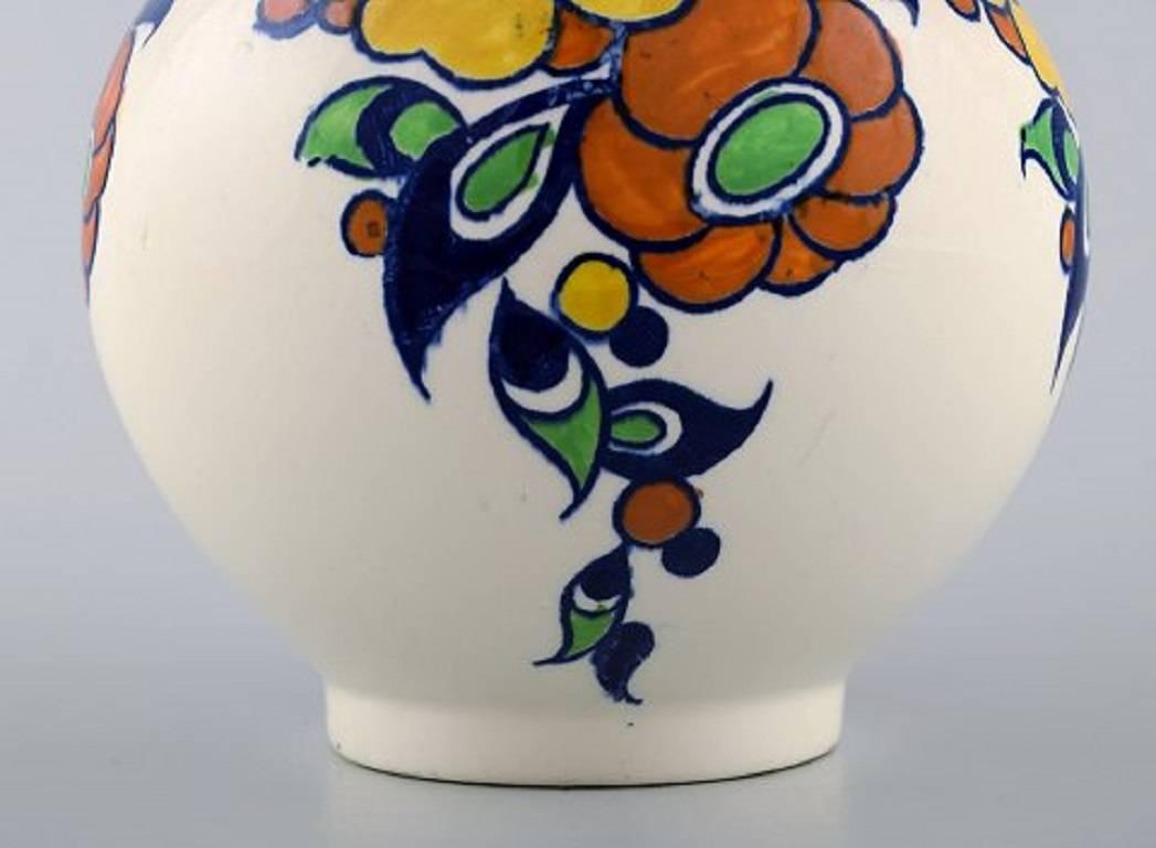 Belgian Boch Freres La Louvière, a Pair of Art Deco Ceramic Vases, 1930s-1940s