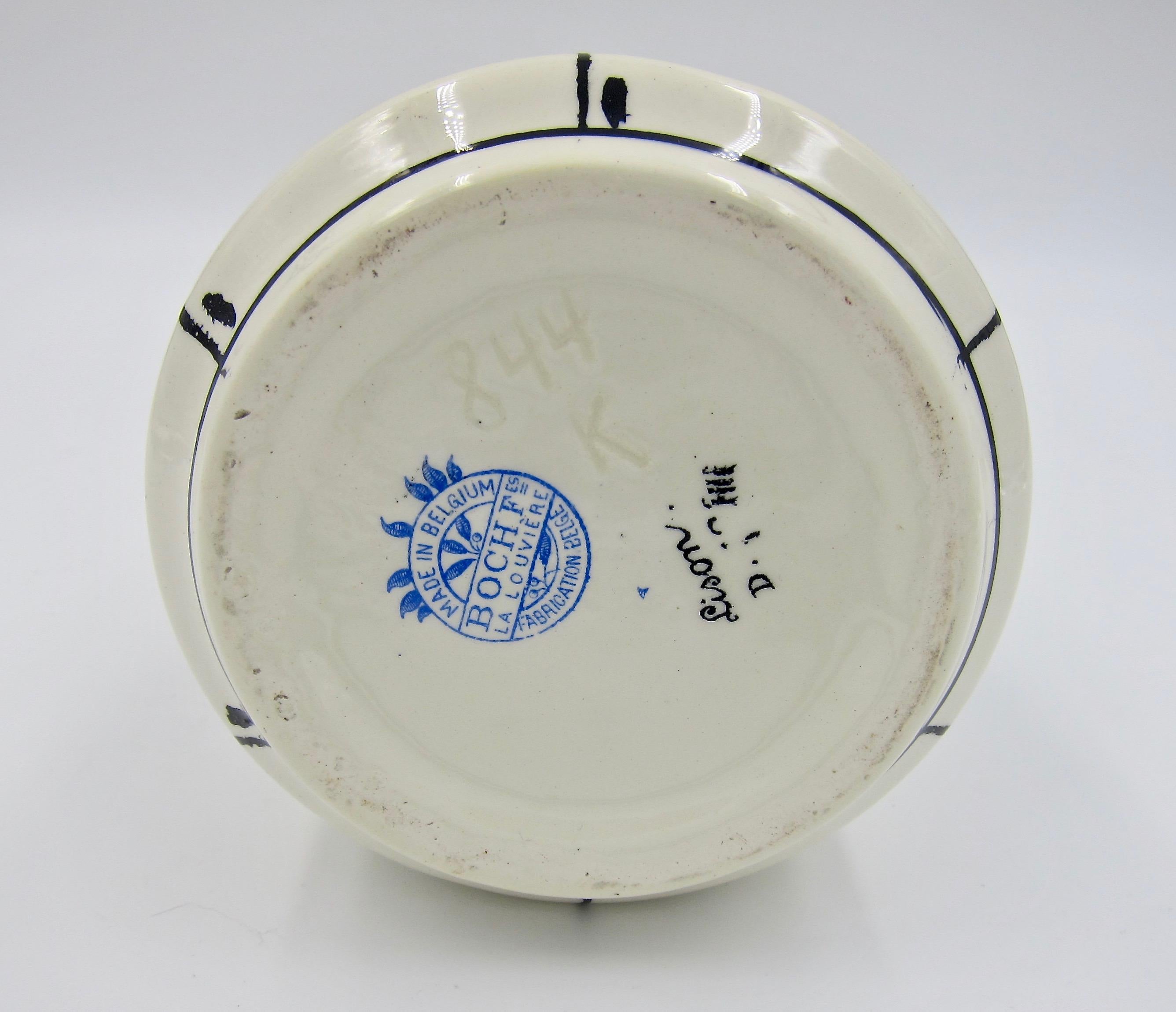 Art Deco Boch Freres La Louvière Hand-Painted Vase 1