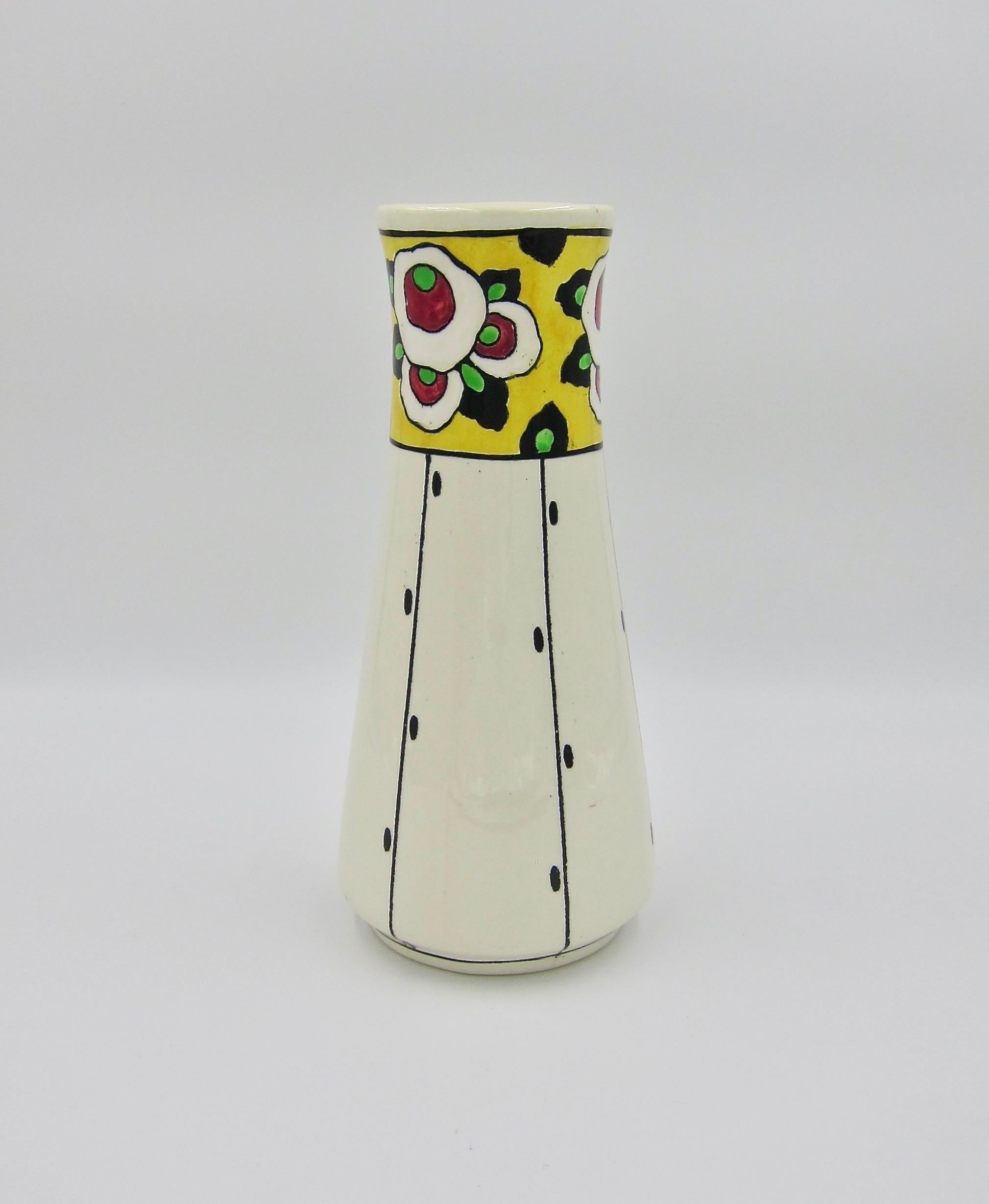 Art Deco Boch Freres La Louvière Hand-Painted Vase 3