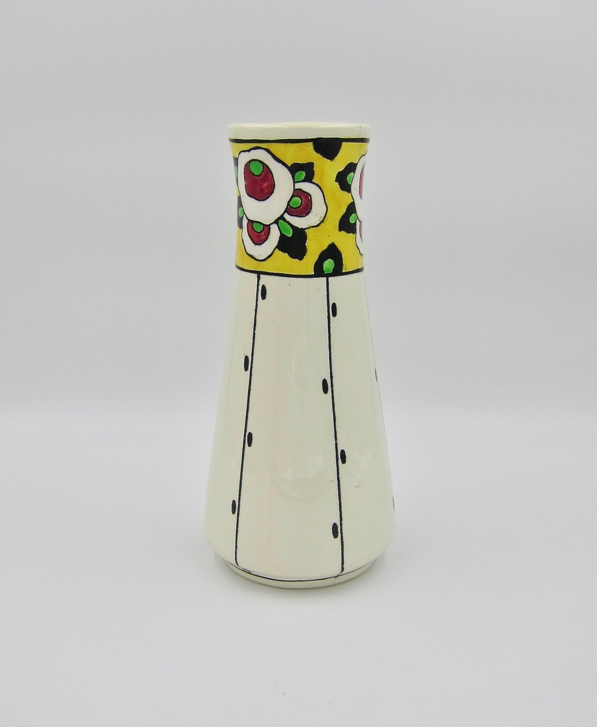Art Deco Boch Freres La Louvière Hand-Painted Vase 2
