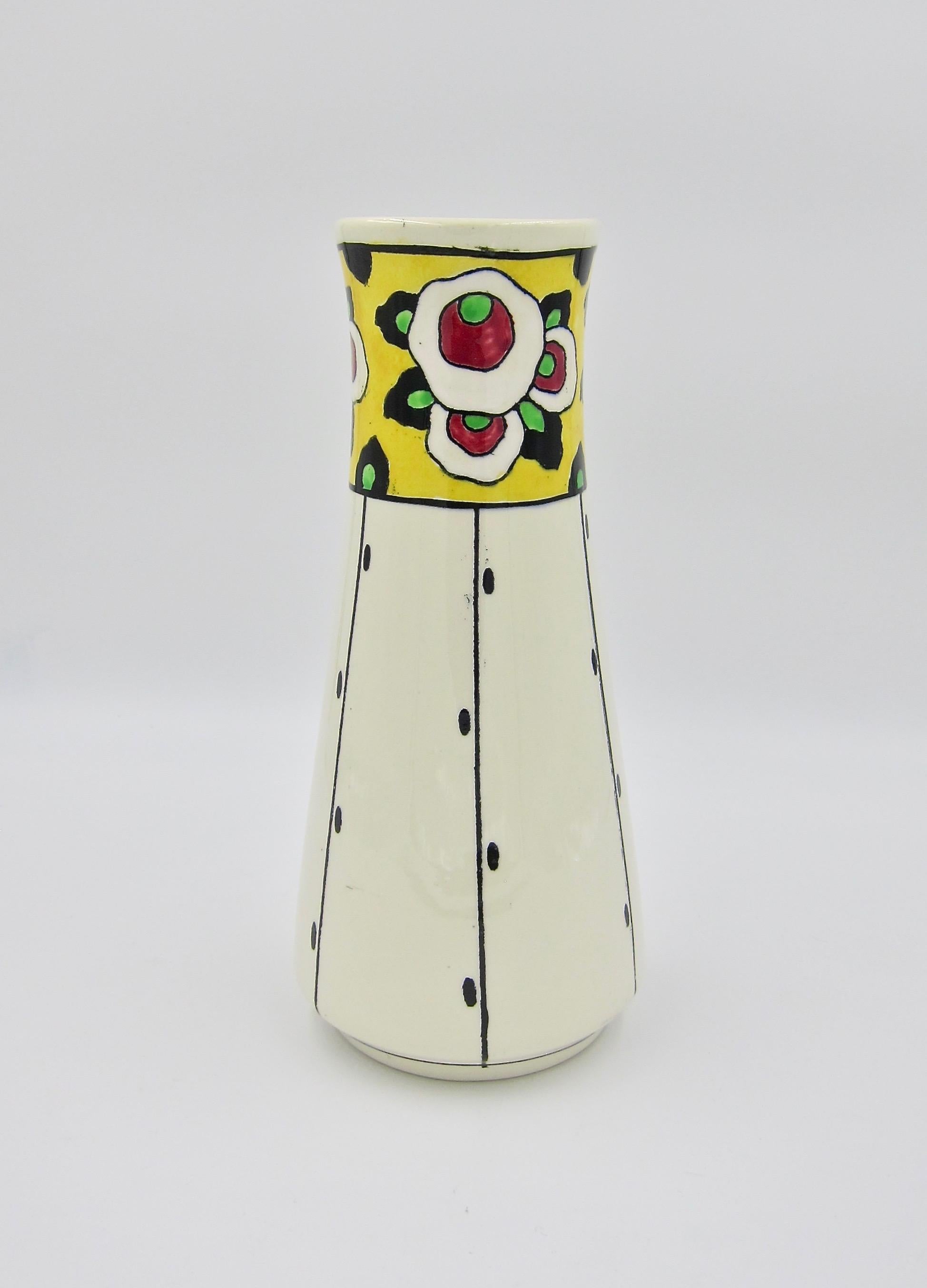 Art Deco Boch Freres La Louvière Hand-Painted Vase 3