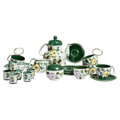 Boch 'In the Mood' Hand-Painted Porcelain Coffee Set, Belgium