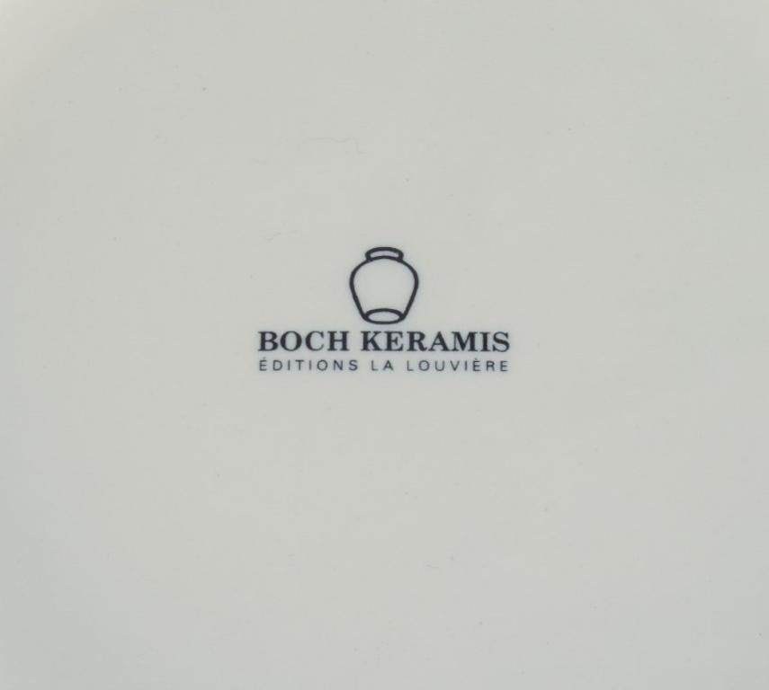 Late 20th Century Boch Keramis, Belgium. Large ceramic vase. White glaze. Modernist design For Sale
