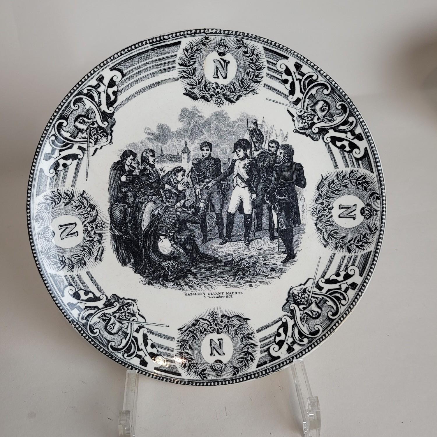Boch La Louviere, Suite Of 18 Plates, Napoleon Ist Battles, Late 19th Century For Sale 10