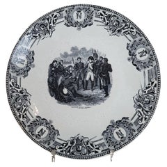 Boch La Louviere, Suite Of 18 Plates, Napoleon Ist Battles, Late 19th Century