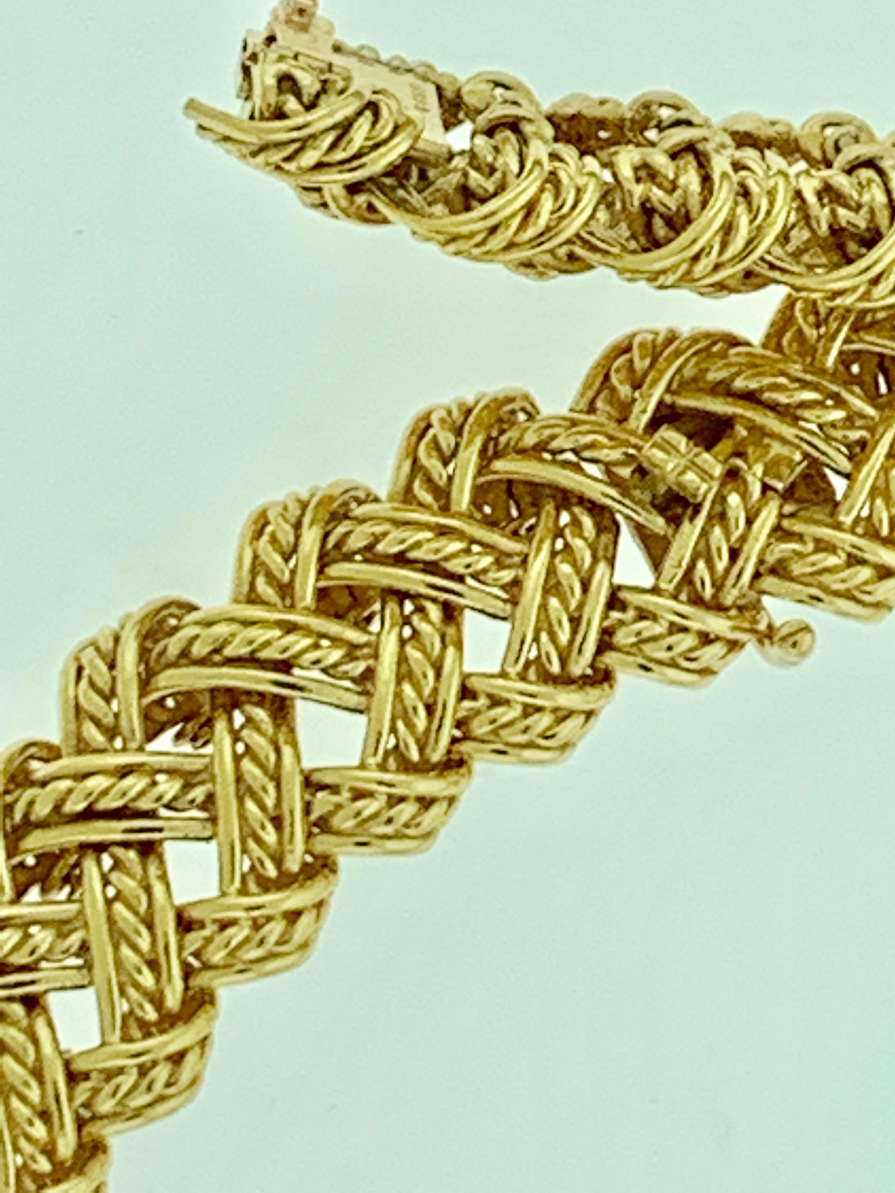 Collier et bracelet deux pièces Bocheron en or jaune 18 carats 165 grammes en vente 2