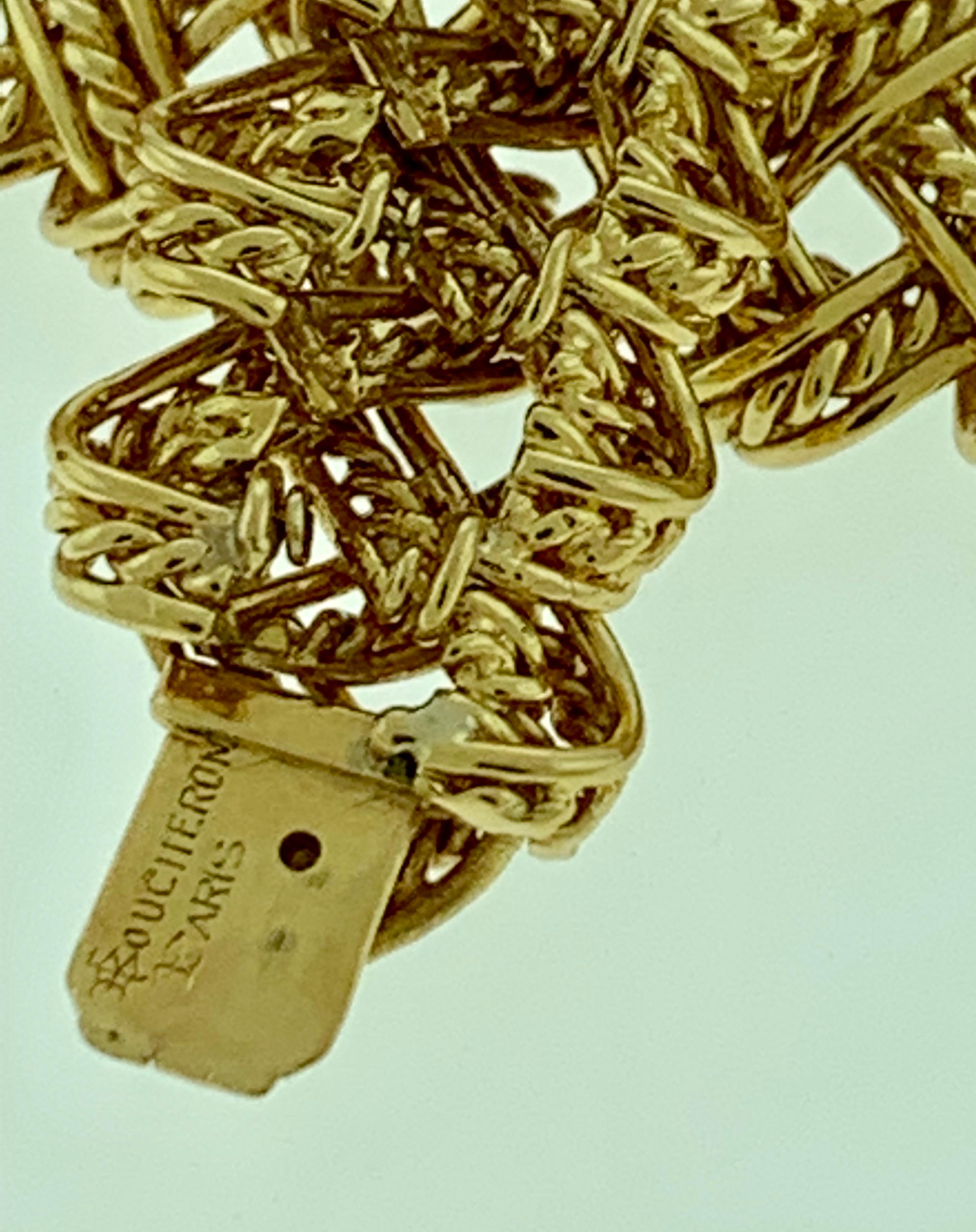 Collier et bracelet deux pièces Bocheron en or jaune 18 carats 165 grammes en vente 4