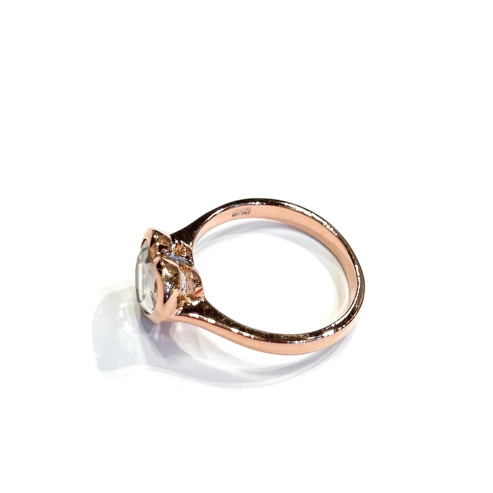 Bochic “Capri” Green Amethyst Heart Shape Ring Set In 18K Gold & Silver In New Condition For Sale In New York, NY