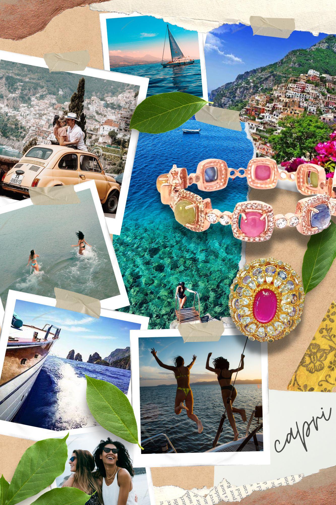 Bochic “Capri” Multi Gem & South Sea Pearl Earrings Set In 18K Gold & Silver  For Sale 7