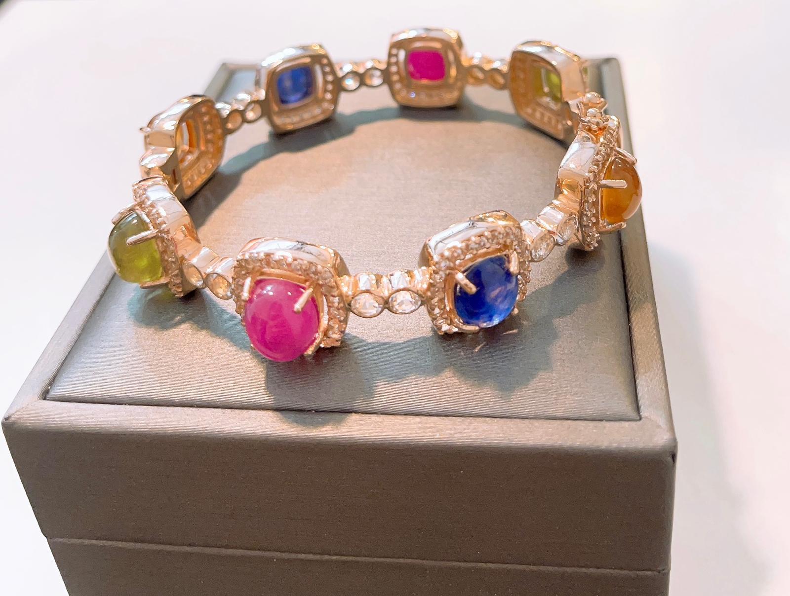 Bracciale multi gemme naturali 