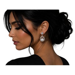 Pendientes «Capri» de Bochic con perlas vintage naturales y topacios - Oro de 18 quilates y plata