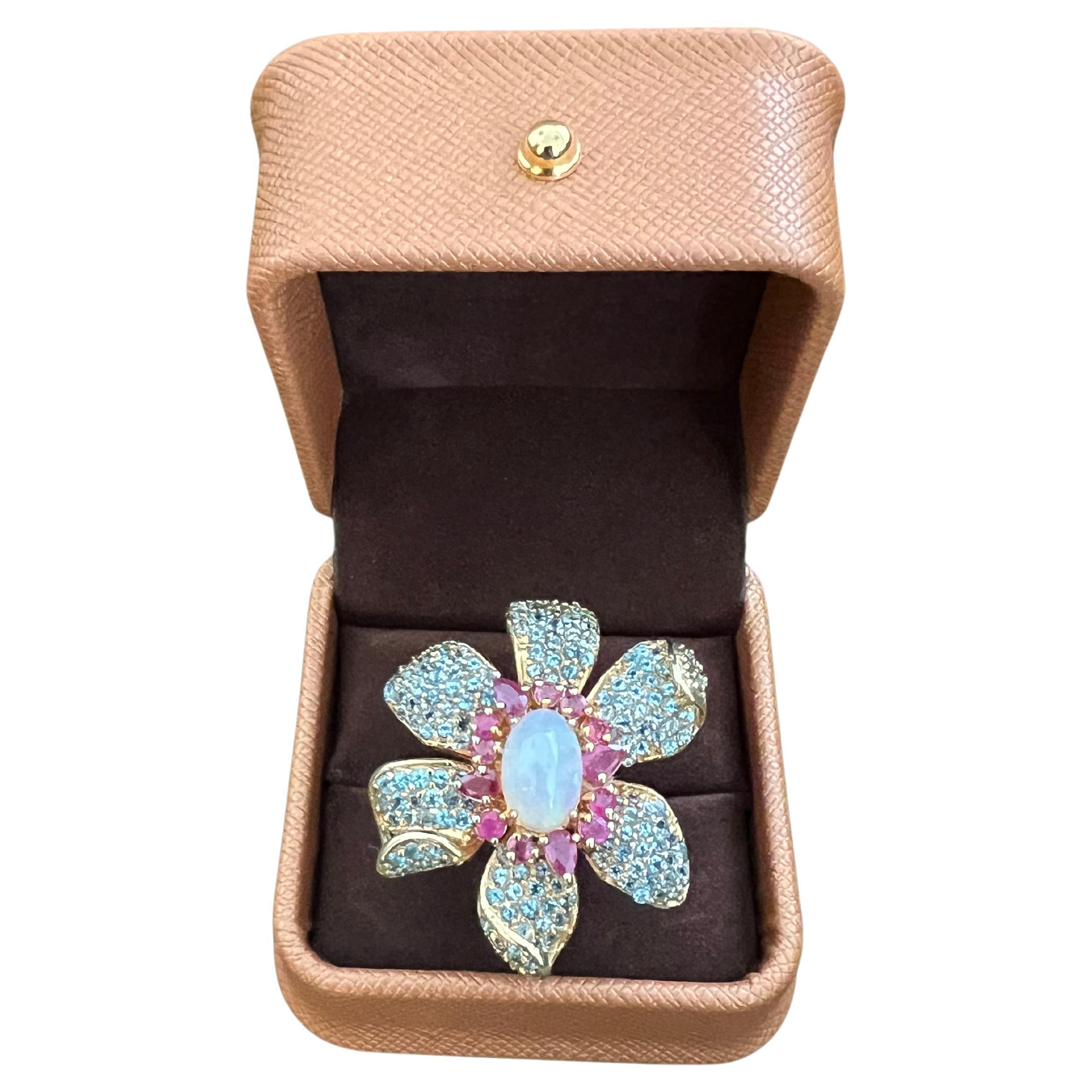 Blue Topaz Cocktail Rings