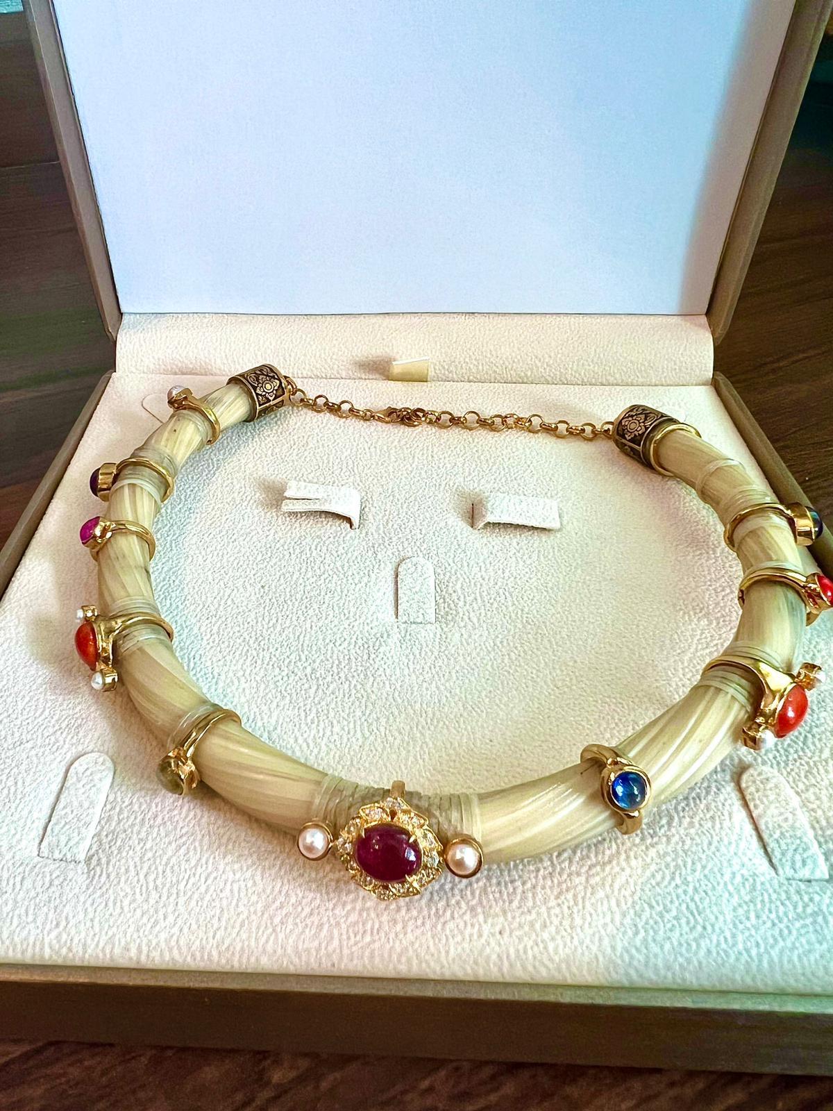 Set di rubini e zaffiri multicolore 