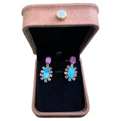 Bochic “Capri” Ruby, Multi Sapphires 
Opals Set In 18K Gold 
Silver