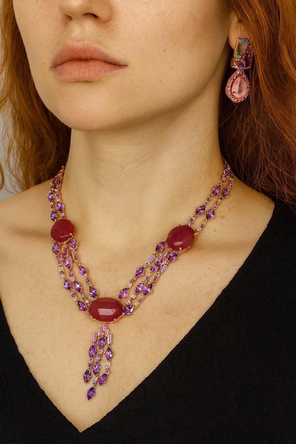 Femenino o masculino Collar Art Déco Vintage Bochic 