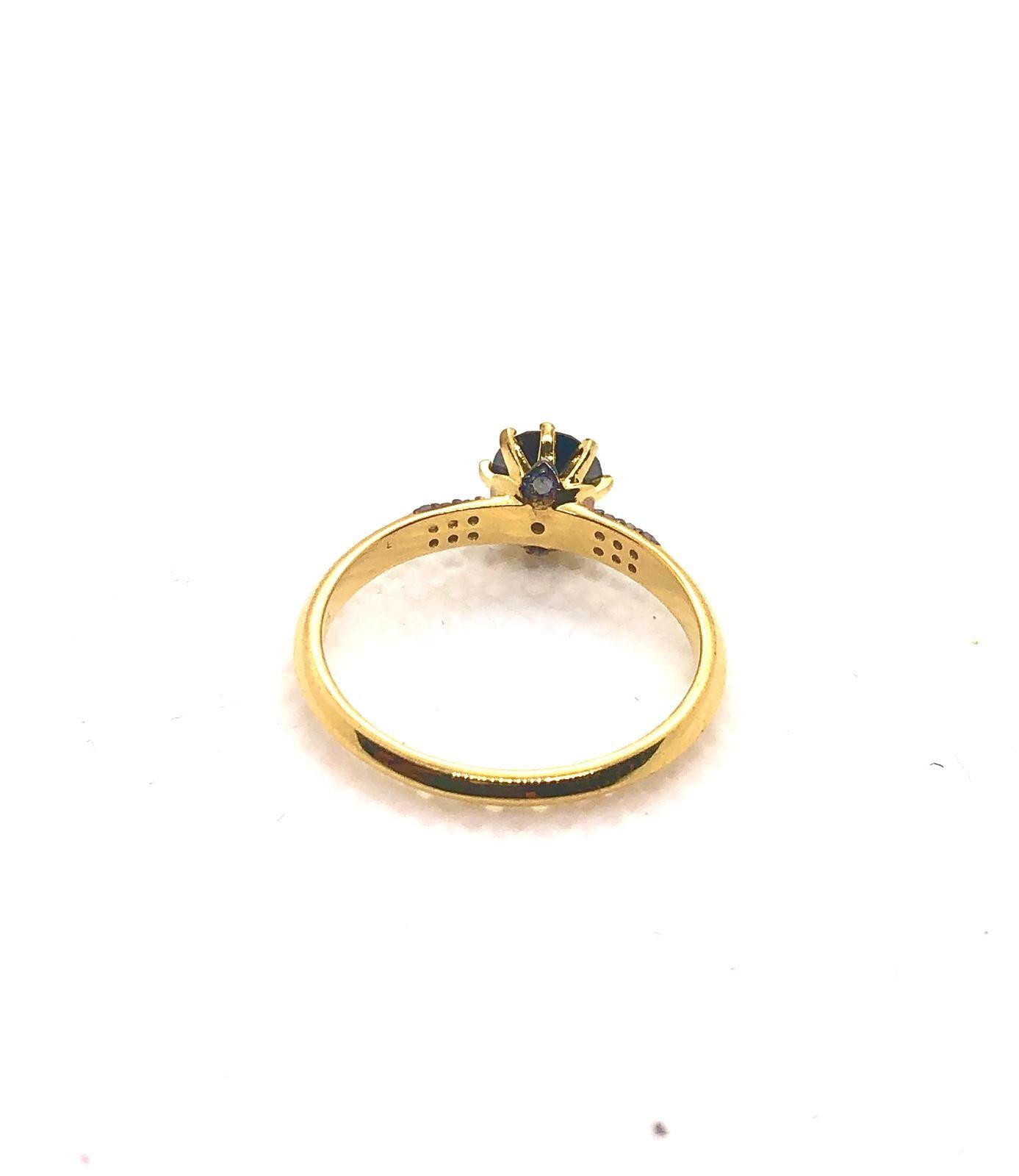 Anello vintage con diamanti neri e diamanti retrò di Bochic 