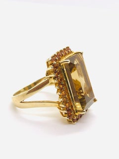 Bochic “Capri” Vintage Citrine & Lemon Quartz — 18K Gold & Silver, Circa 1990