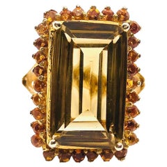 Bochic “Capri” Vintage Citrine & Lemon Quartz — 18K Gold & Silver, Circa 1990