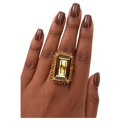 Bochic “Capri” Vintage Citrine & Lemon Quartz — 18K Gold & Silver, Circa 1990