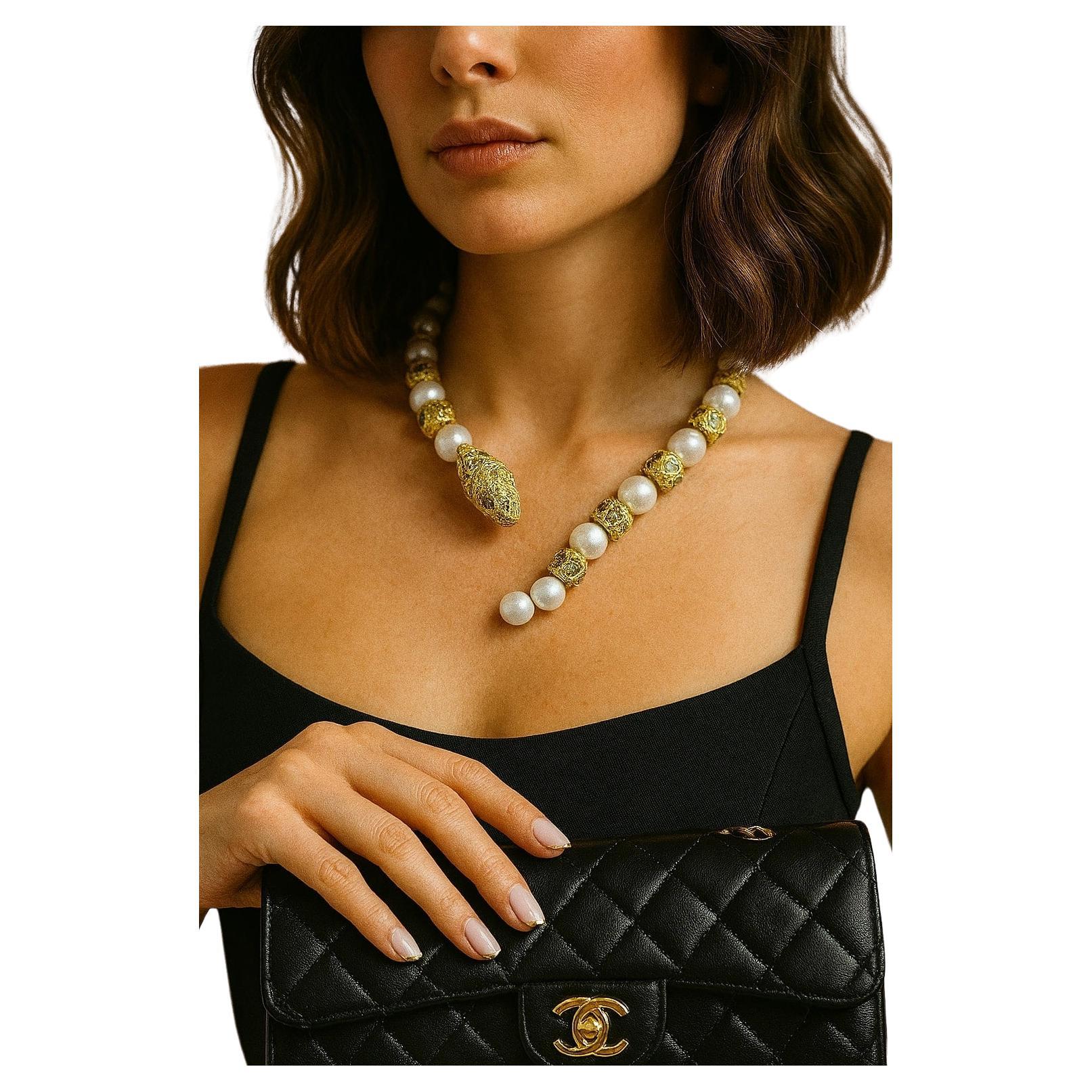 Bochic “Capri” Vintage Fancy Multi Color Sapphires Necklace Set in 18K & Silver