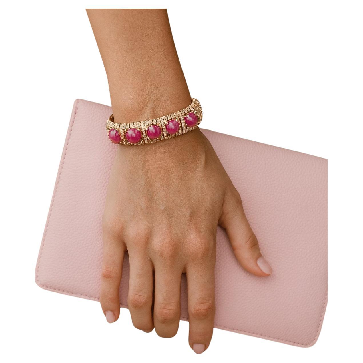 Bochic “Capri” Vintage Multi Ruby
Topaz Bracelet Set In 18K Gold
Silver