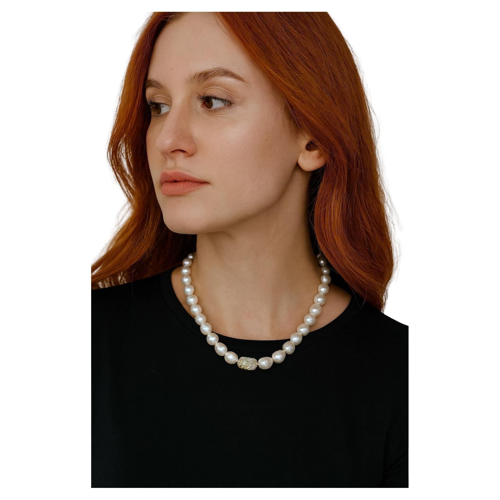 Set di collane con perle e gemme multiple vintage di Bochic "Capri" in 18K e A. Silver