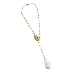 Bochic "Capri" Collana vintage di perle, rubini e gemme multiple in argento e 18 carati