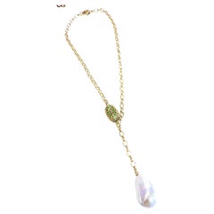 Bochic “Capri” Vintage Pearl, Ruby & Multi Gem Necklace Set In 18K & Silver