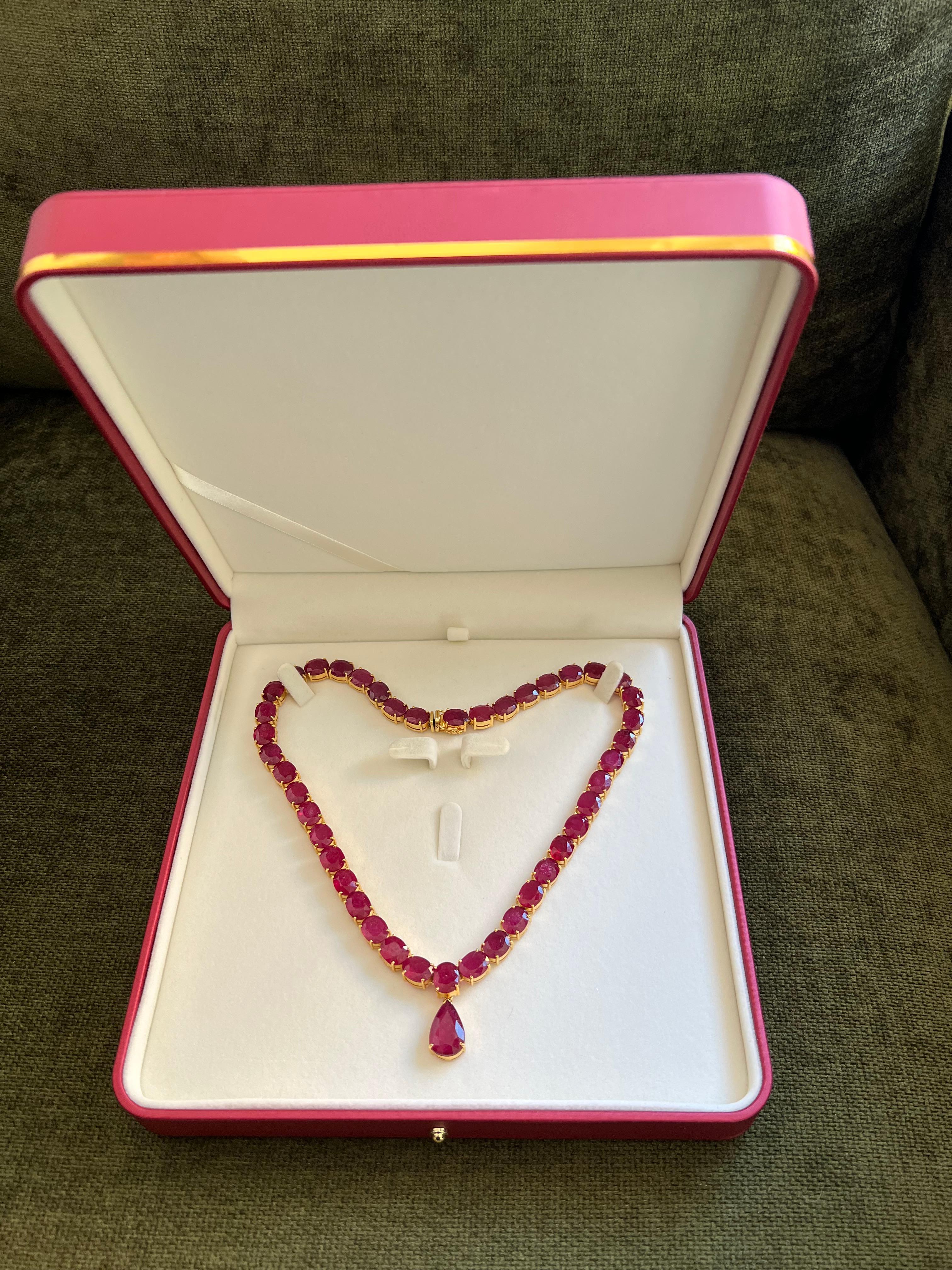 Bochic “Capri” Vintage Ruby, Amethyst, Peridot Necklace In 18K Gold & Silver For Sale 5