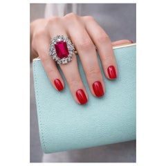 Bochic "Capri" Vintage Rubis & Multi Color Rose Cut White Topaz - 18K Gold & Silv