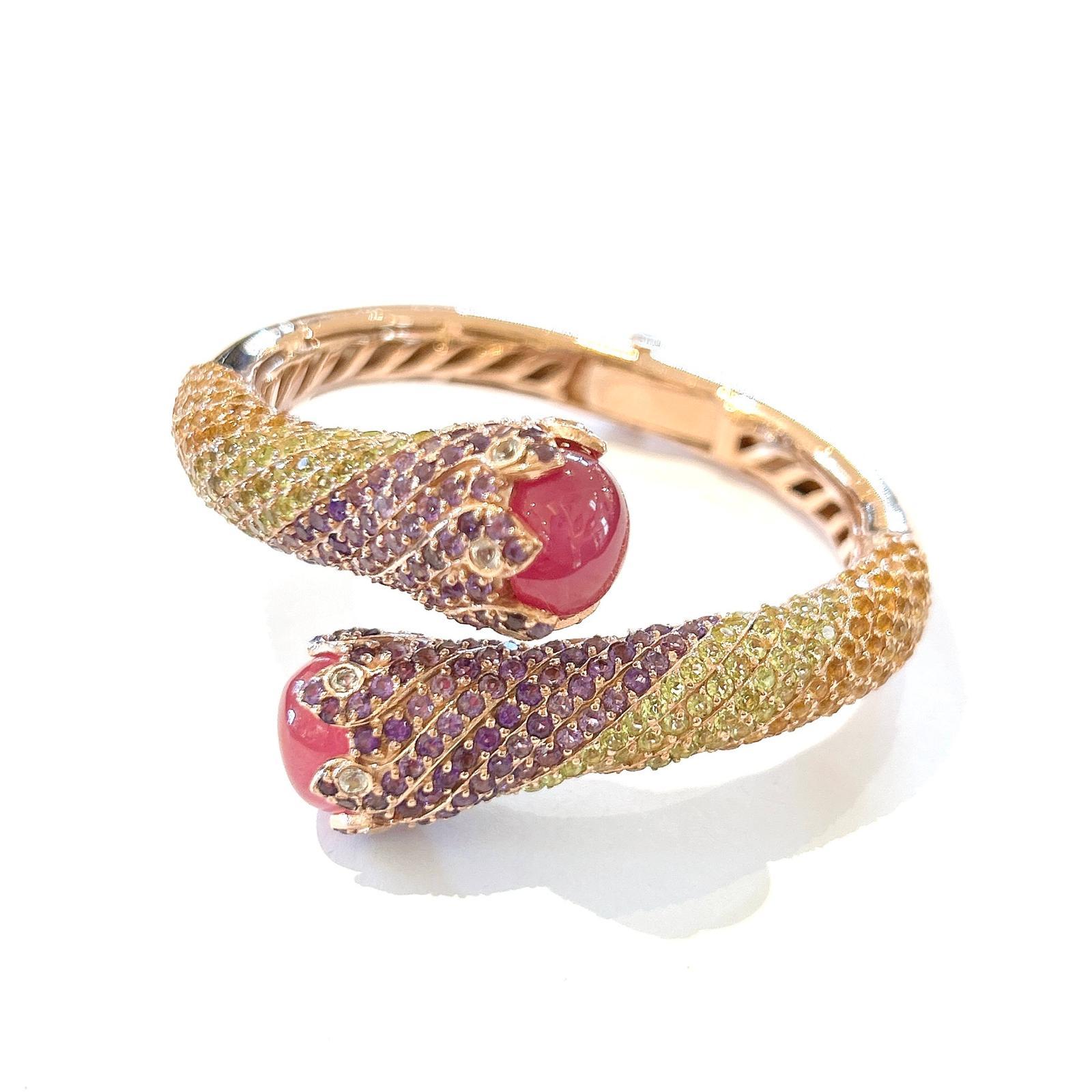 Bochic “capri” Vintage Ruby< Sapphire & Multi Gem… - image 2