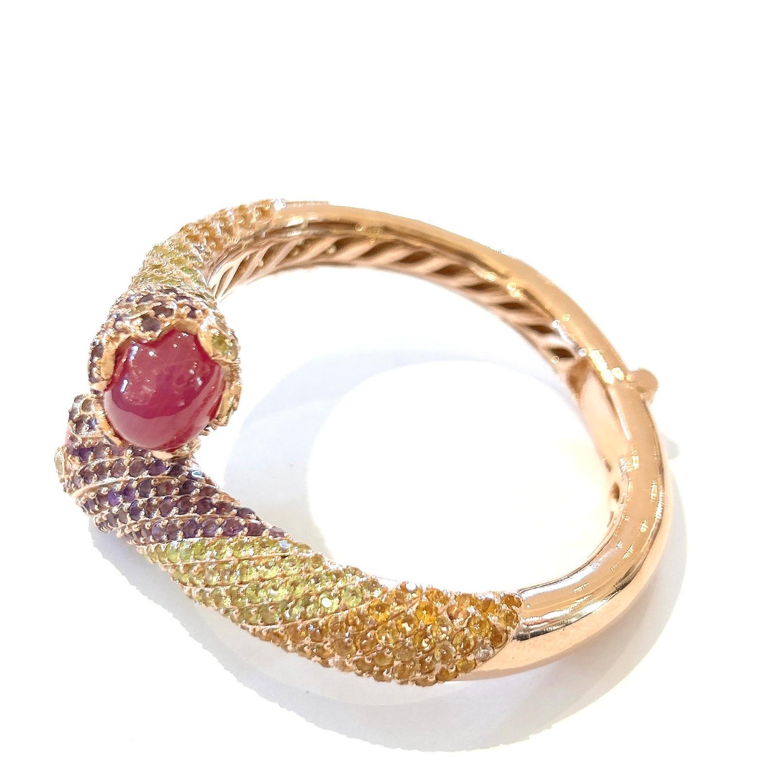 Bochic “capri” Vintage Ruby< Sapphire & Multi Gem… - image 3
