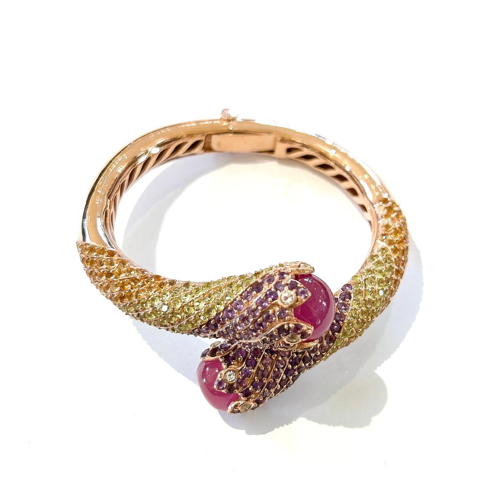 Bochic “capri” Vintage Ruby< Sapphire & Multi Gem… - image 6
