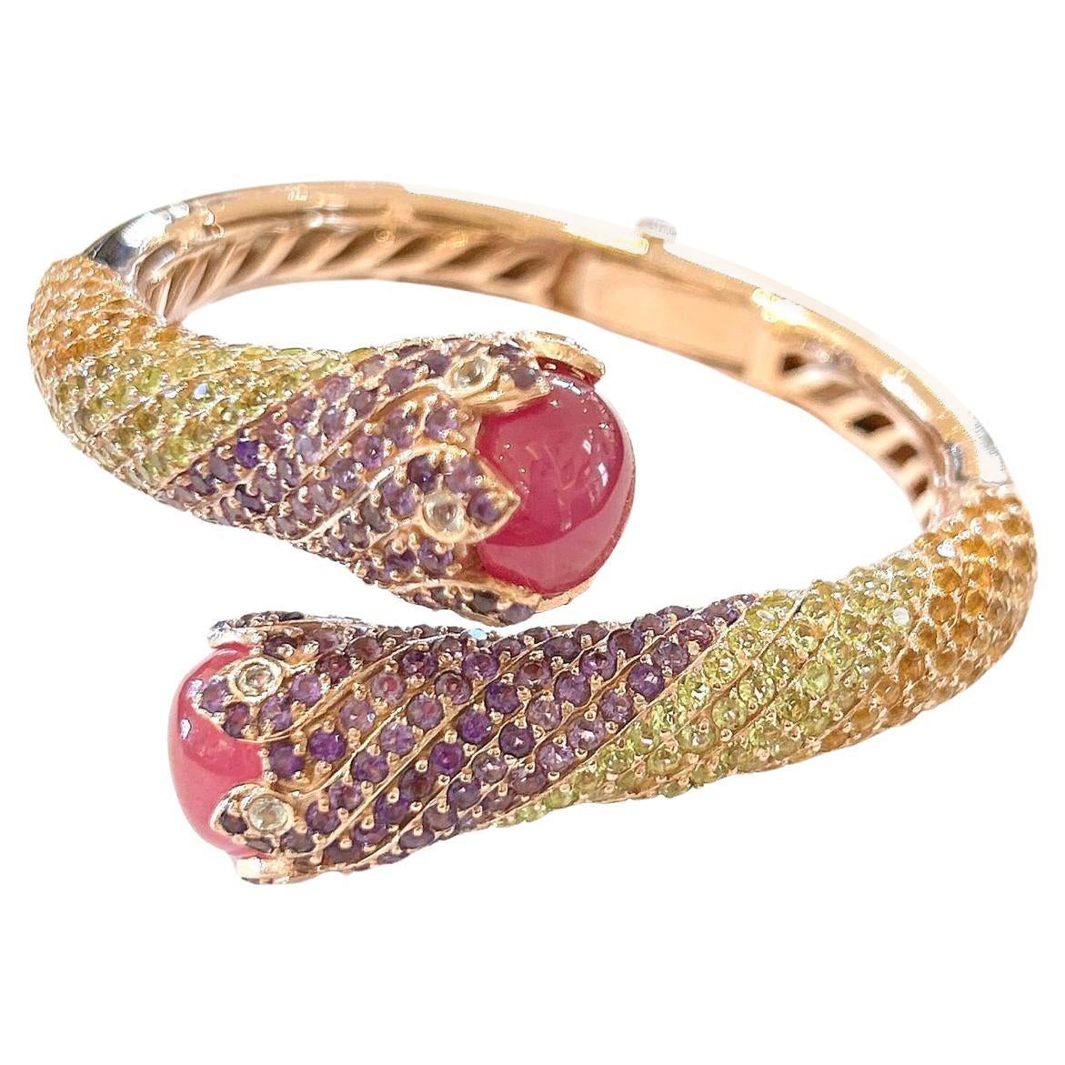 Bochic “capri” Vintage Ruby< Sapphire & Multi Gem… - image 1
