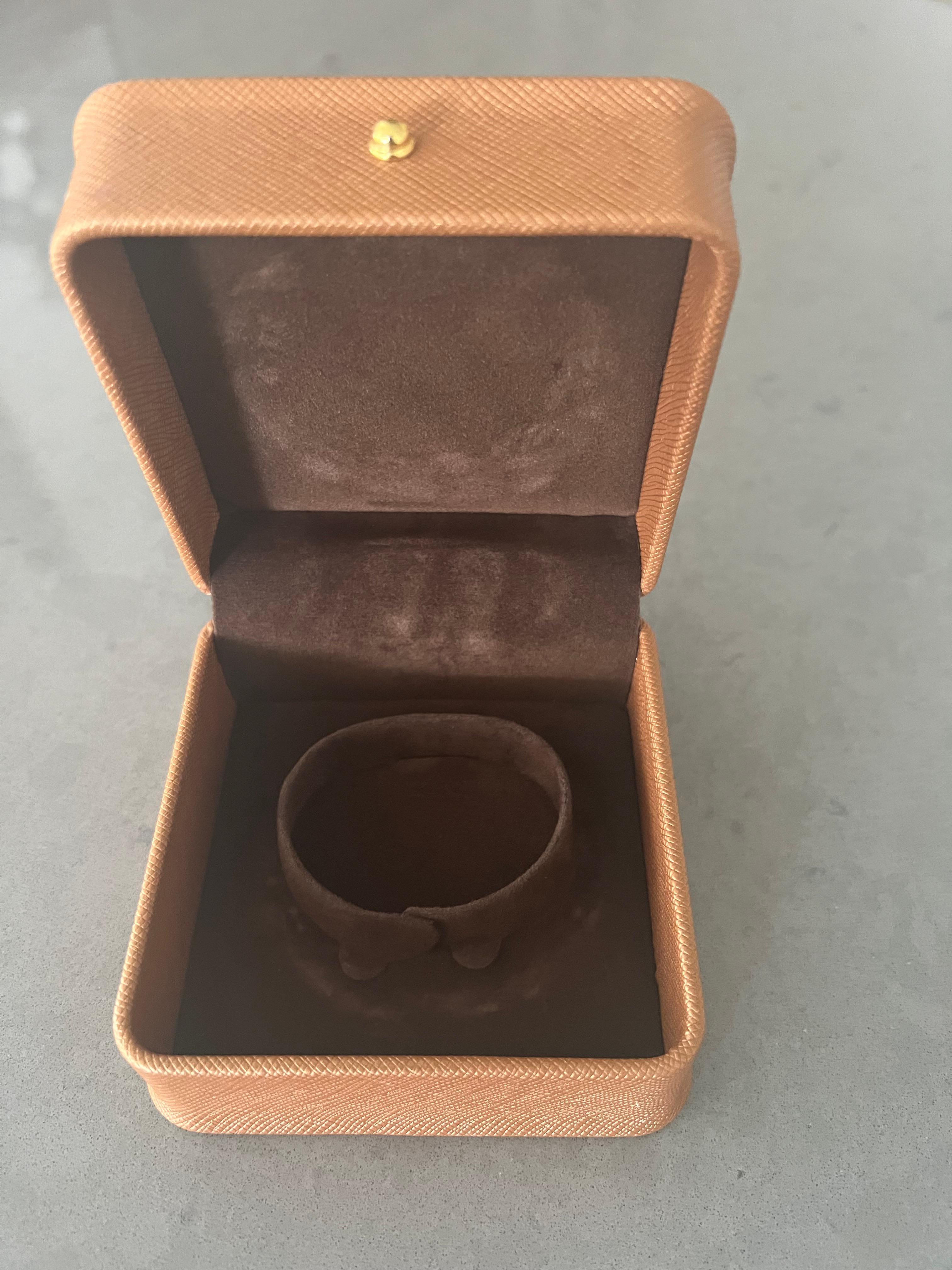 Bochic “Capri” Vintage Sapphire & Multi Gem Bangle Set In 18K Gold & Silver For Sale 8