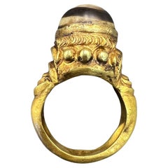 Bochic Curated Antique Ring From Burma 18k Solid Gold & Antique Agate
