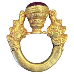 Bochic Curated Antique Ring From Burma 18k Solid Yellow Solid Gold & Ruby