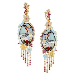 Exquisite and Bold Mosaic Dancer Earrings